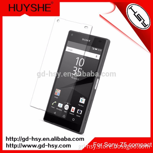 HUYSHE wholesale price for Sony Z5 Compact fingerprint resistant 9h hardness tempered glass screen protector